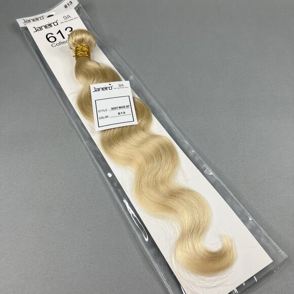 20” Body Wave #613 Platinum Blonde Unprocessed Brazilian Human Hair Extensions - Picture 1 of 5